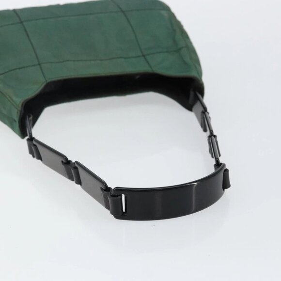 PRADA Quilted Chain Shoulder Bag Nylon plastic Green Auth - Picture 4 of 16